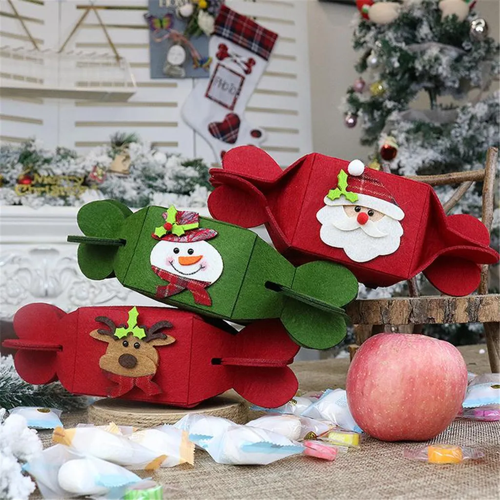 Подарочный держатель, складной Подарочный мешок для конфет, нетканый Рождественский Подарочный мешок для украшения дома, праздника, Подарочный держатель, мешок для конфет