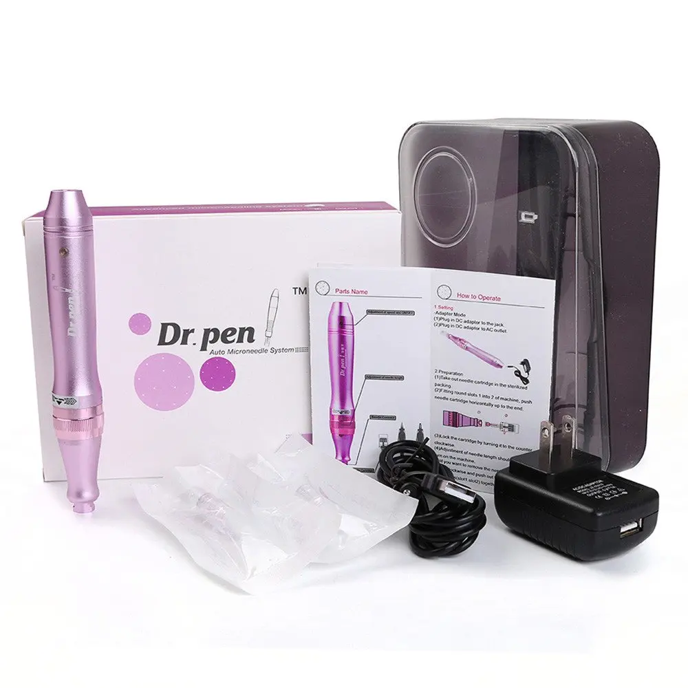 Microneedling Derma Pen Dr Pen M7W Electric Ultima Dermapen Professional Nano Mesotherapy Derma System Therapy 12 Cartridges Skincare Tool SPA Care