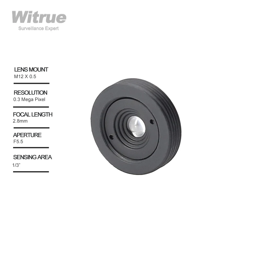 Pinhole lens 2.8mm M12 X 0.5 mounts 1/3