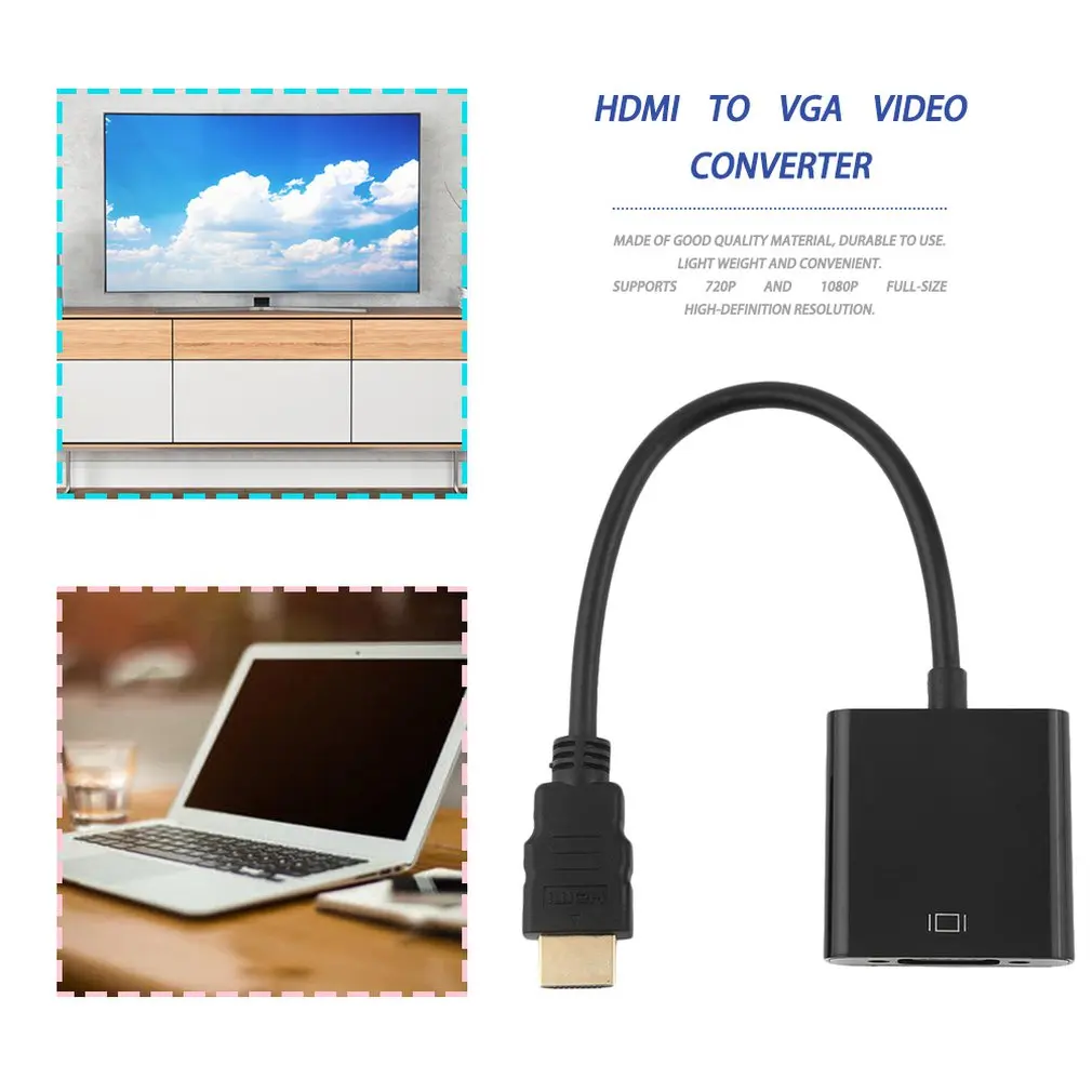 Hdmi к vga RGB vga к hdmi кабель видео адаптер HDMI кабель 1080P HD ТВ монитор для телевидения smart tv adaptador