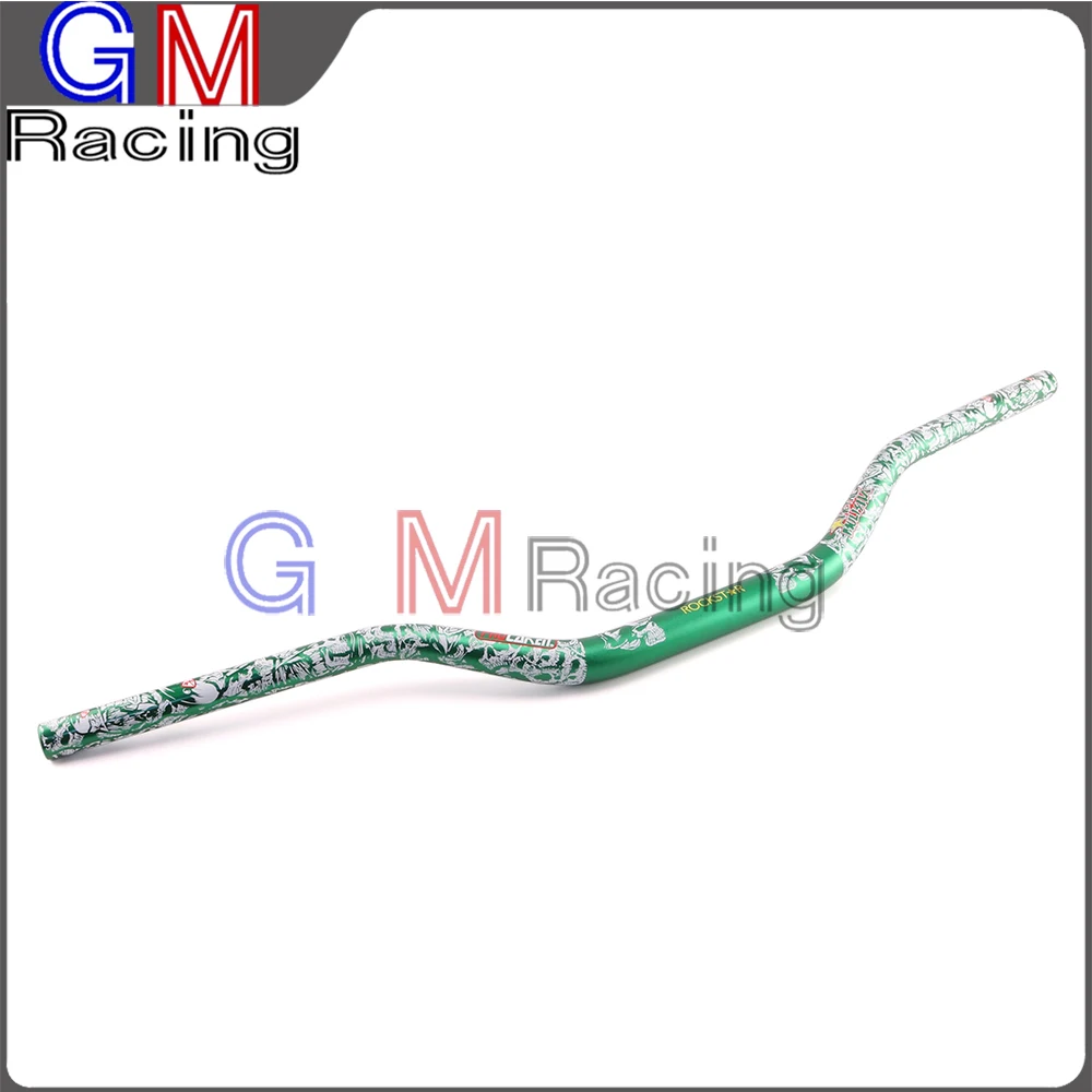 1 1/" FAT BARS 28 мм цветные ручки для HONDA YAMAHA SUZUKI KAWASAKI KTM газ CRF YZF WR KXF KLX RMZ SXF EXC - Цвет: Green
