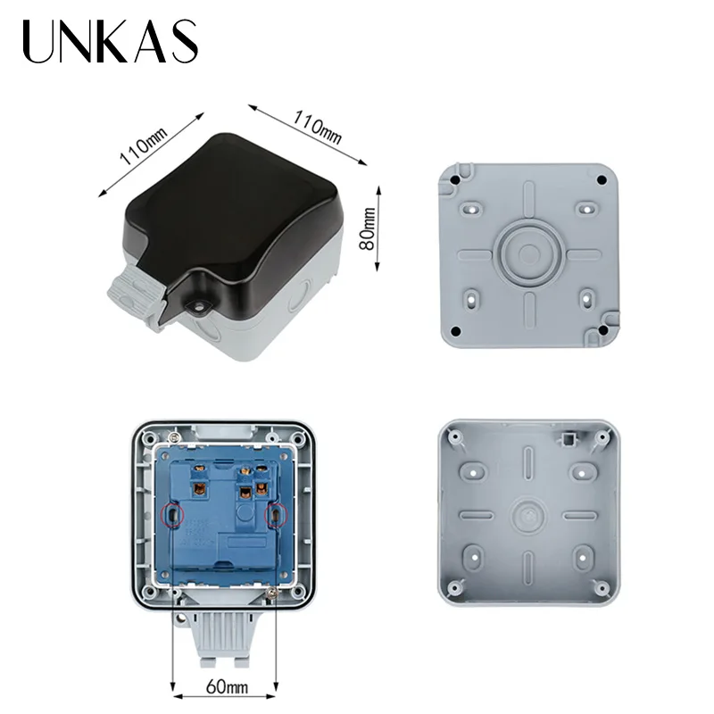 UNKAS IP66 погодозащищенная Водонепроницаемая наружная настенная электрическая