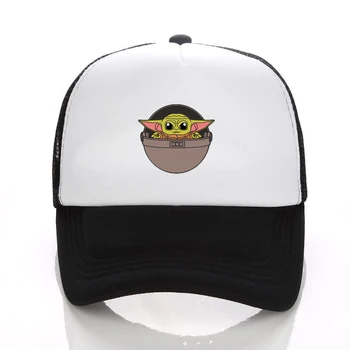 

Star War Spring Summer Mesh Cap Adjustable Baby Yoda Baseball Hat Kids Sun Visors Caps for Adult