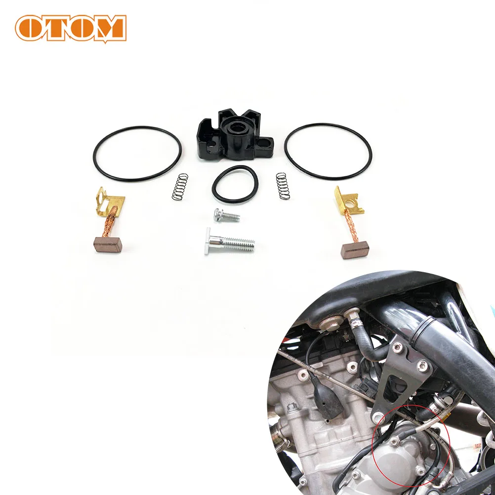 OTOM Motorcycle Starter Motor Carbon Brush Repair Kit 79240001000 for KTM EXC-F HUSQVARNA FE E-STARTER CPL. 0,5KWQ Engine Parts