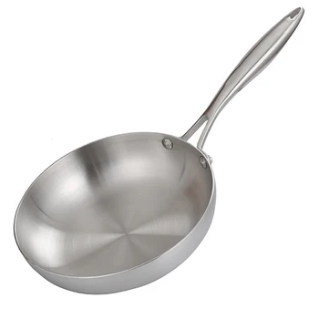 

Cookware Nonstick 304 Stainless Steel Frying Pans Induction Compatible Multipurpose Use for Kitchen Restaurant