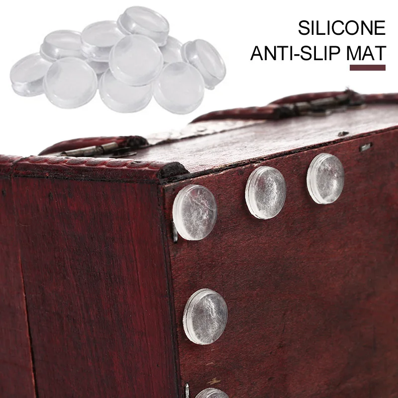 

Convenient Rubber Feet Pads Cylindrical Door Transparent Stop Cushion Cupboard Silicone Feet Pads Multi-Function 64pcs