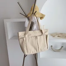 Женская портативная Холщовая Сумка на одно плечо Модные дорожные сумки Повседневная простая сумка-мессенджер Большая вместительная сумка 30H