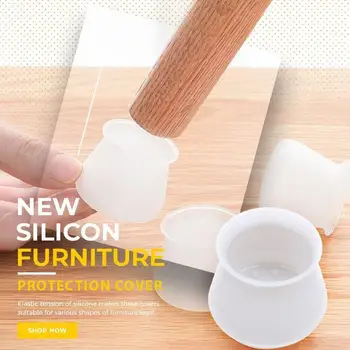 

Furniture Silicon Protection Cover Table Chair Leg Silicone Cap Pad Furniture Table Feet Cover Floor Protector Non-slip Table Ch
