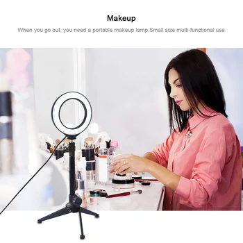 

Ring Light Tripod Holder Portable Height Adjustable Phone Selfie Stand Aluminum Alloy Foldable Tripod