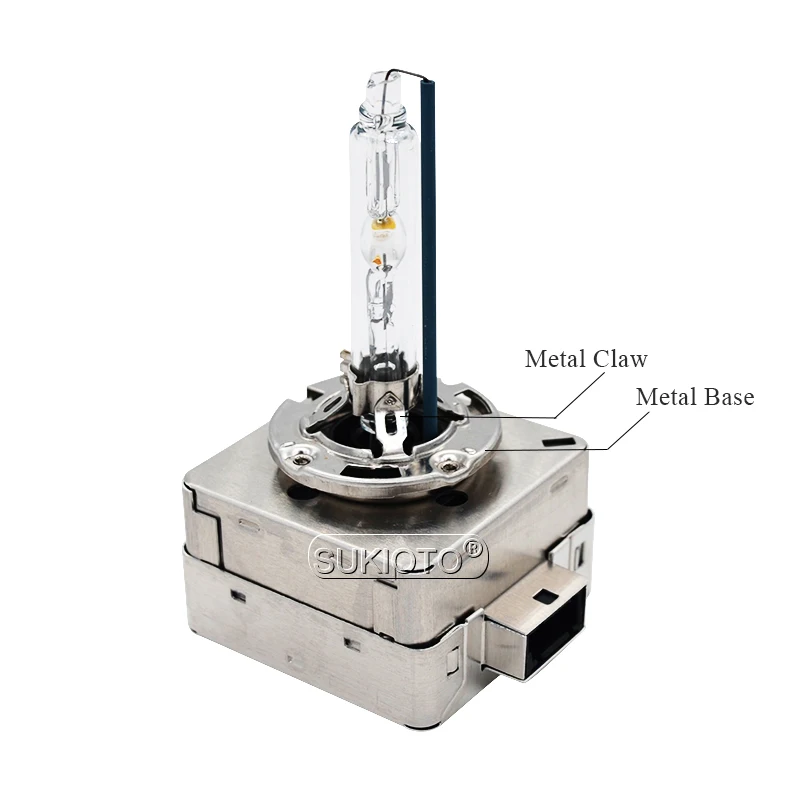 SUKIOTO Original All Metal HID Bulbs 55W D1S 6000K D3S Xenon HID Lamp 35W D2S D4S 4300K 5000K 8000K Car Light Replacement Bulb (3)