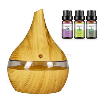 

300ml USB Air Humidifier Essential Oil Diffuser Strong Fog with Lavender Essential Oils Lemongrass Rosemary Aromatherapy