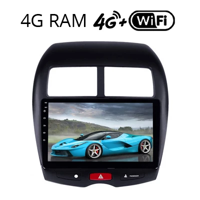ASX 4G Sinosmart Android 8,1 Автомобильный gps навигатор для Mitsubishi Triton Ручной Авто/AC L200 ASX 2010- радио 2din 2.5D ips/QLED экран - Цвет: ASX 4G