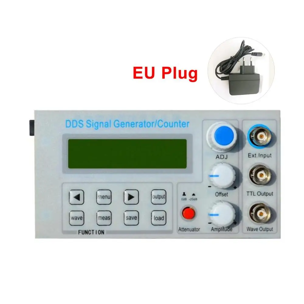 FellTech SGP1002S Embedded Panel DDS Function Signal Generator/Teaching Instrument Signal Frequency Counter with Adapter EU