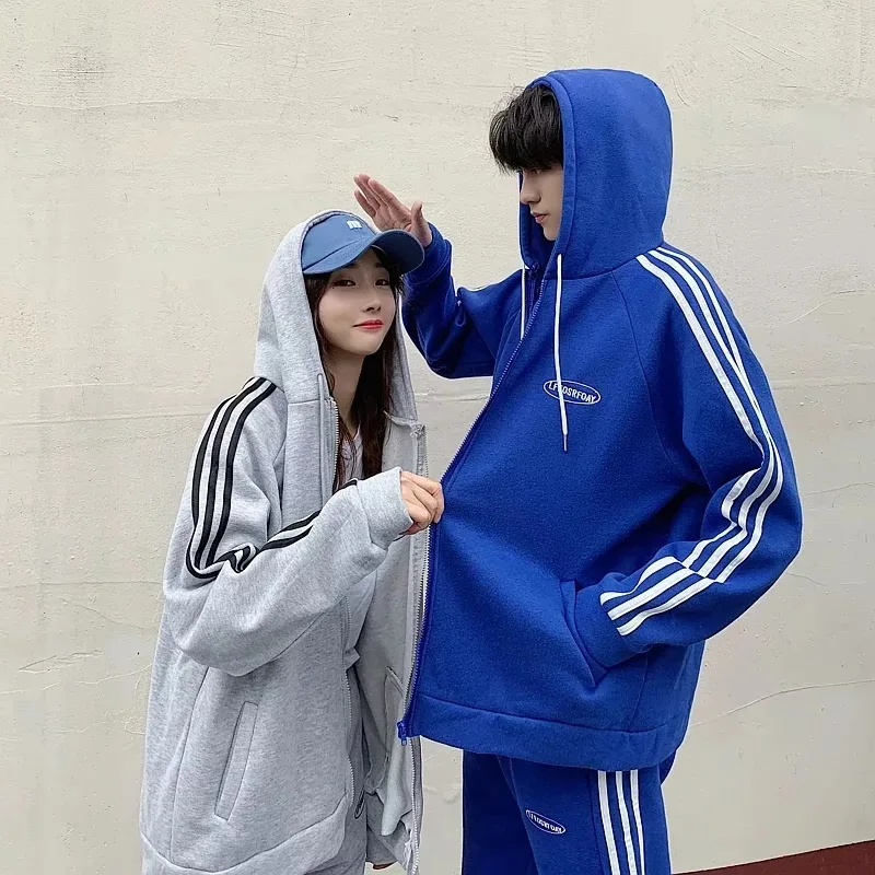 

Men Autumn New Style Hoodie Loose-Fit Hooded Students Trend Spring And Autumn Sports Set Couples Casual Coat Business Attire