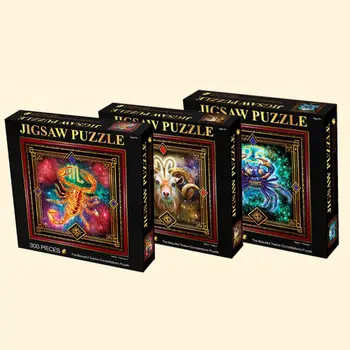 

Twelve Constellations 300 Pieces Of Paper Puzzle Educational Early Education Toys Adult Imported Blue Cardboard Puzzle