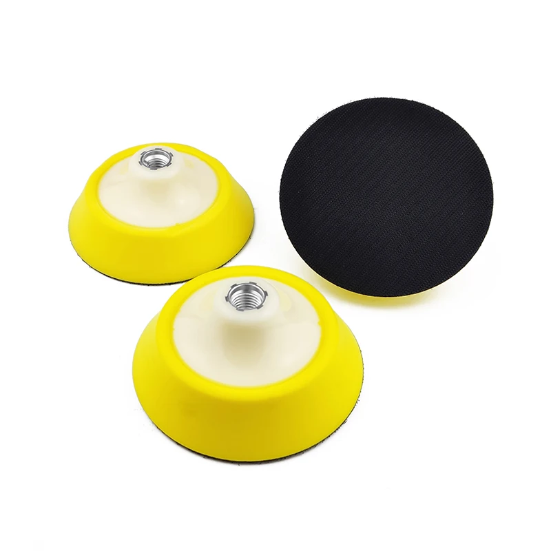 5" Soft Edge Baking Plate Adhesive Backer Pad M14 M16 5/8 Velcro Polishing ing Plate For Car Rotary Polisher