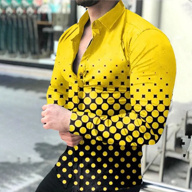 Autumn Men's Printed Hawaii Casual Shirts 2021 Brand Streetwear Men's Clothing Cardigan High-End Long Sleeve Dress Shirt CS-982