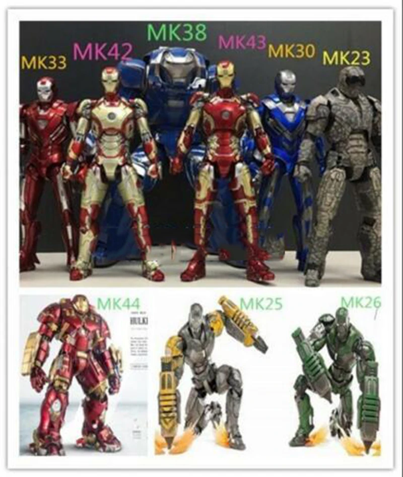

1/12 Collectible Alloy Iron Man MK23/25/26/30/33/38/40/42/43 Action Figure Model for Fans Collection Gifts