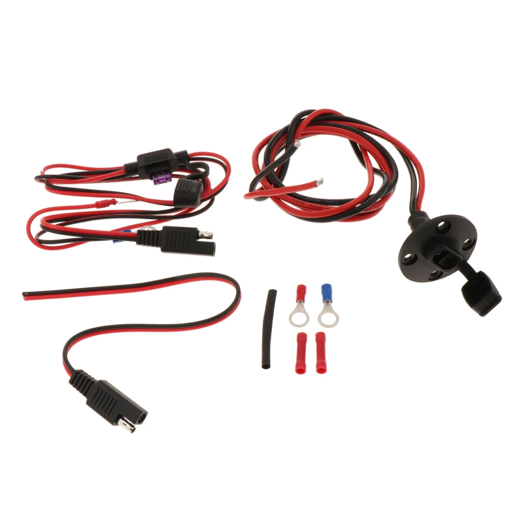 Car Quick Connect Panel Mount SAE Waterproof Solar Socket Sidewall Port Wire