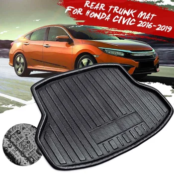 

New Rear Trunk Cargo Car styling Interior Accessories Boot Liner Waterproof Mat For Honda for Civic 2016 2017 2018 2019 1pcs