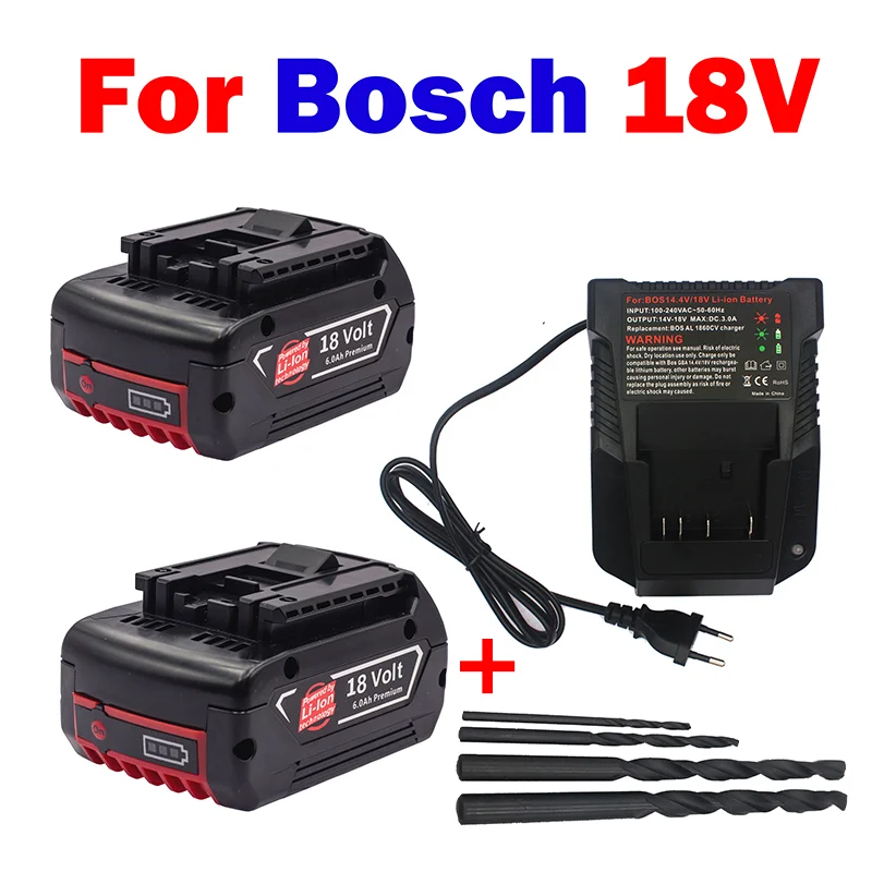 18V 5.0Ah Lithium-Ion Battery Replacement for Bosch BAT609 BAT610G BAT618G  BAT620 Bosch 18V Cordless Power Tools with LED lamp - AliExpress