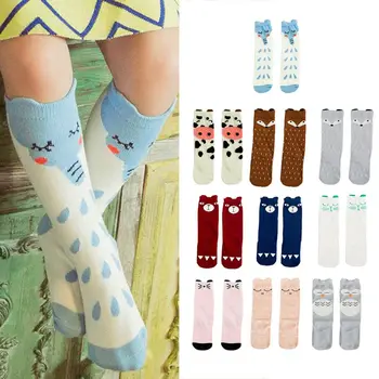 

Baby Girls Socks Fox Cotton Cute Character Knee Socks Kid Clothing unisex Toddler Boot Socks Cartoon Leg Warmer