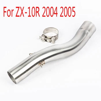 

ZX10R Motorcycle Full System For Kawasaki ZX-10R Without Exhaust 2004 2005 Exhaust Link Pipe Middle Pipe Round Motorbike Muffler