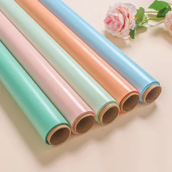 

10M/roll Plain Color Flower Wrapping Paper Translucent Waterproof Matte Paper Gift Florist WeddingRose flower wrapping paper
