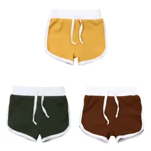 Спортивные шорты для маленьких мальчиков; трикотажные повседневные брюки; летняя пляжная одежда; 1-4T