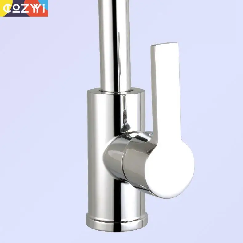 Kitchen Sink Faucet Single Handle Chorme Plate Brass Body Lead Free 360 Degree Rotation Sprayer Sink Tap Faucets