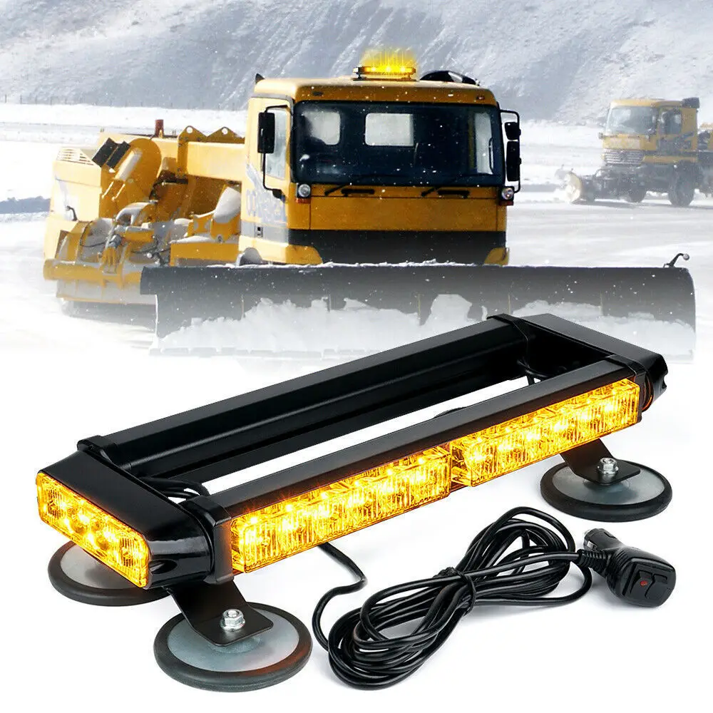 54LED Emergency Traffic Advisor Double Side Warning Strobe Light Bar-Amber/White 54LED Emergency Traffic Advisor Double Side Warning Strobe Light Bar-Amber/White