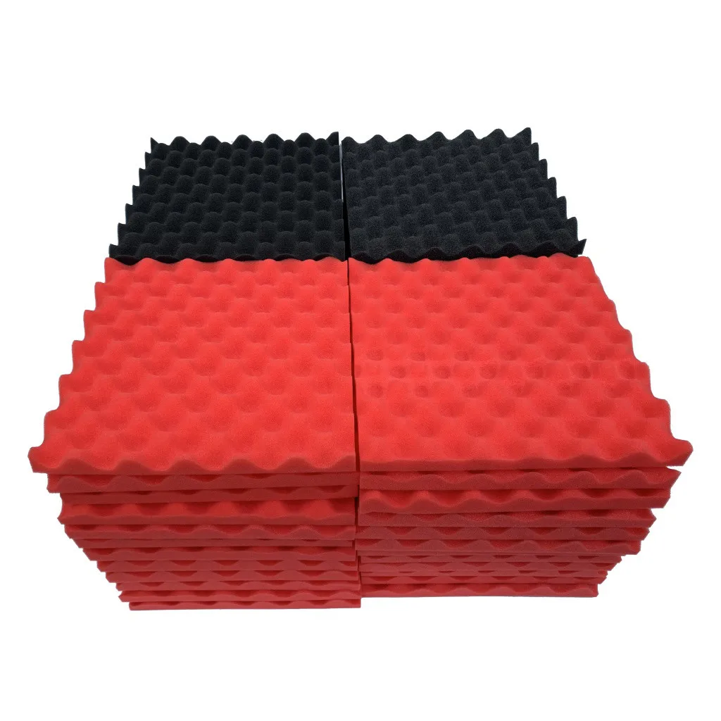 

48Pcs Acoustic Foam Panel Sound Stop Absorption Sponge Studio KTV Soundproof Home Decor Sound insulation sponge Soft sponge