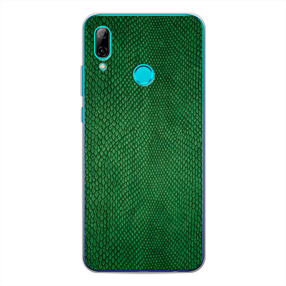 Silicone Case For Huawei Honor 10 Lite Emerald Snake Thin Soft Half-wrapped bright print Phone accessories Mobile and smartphones protection clip