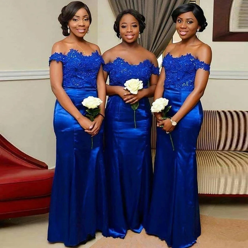 royal blue with silver gown