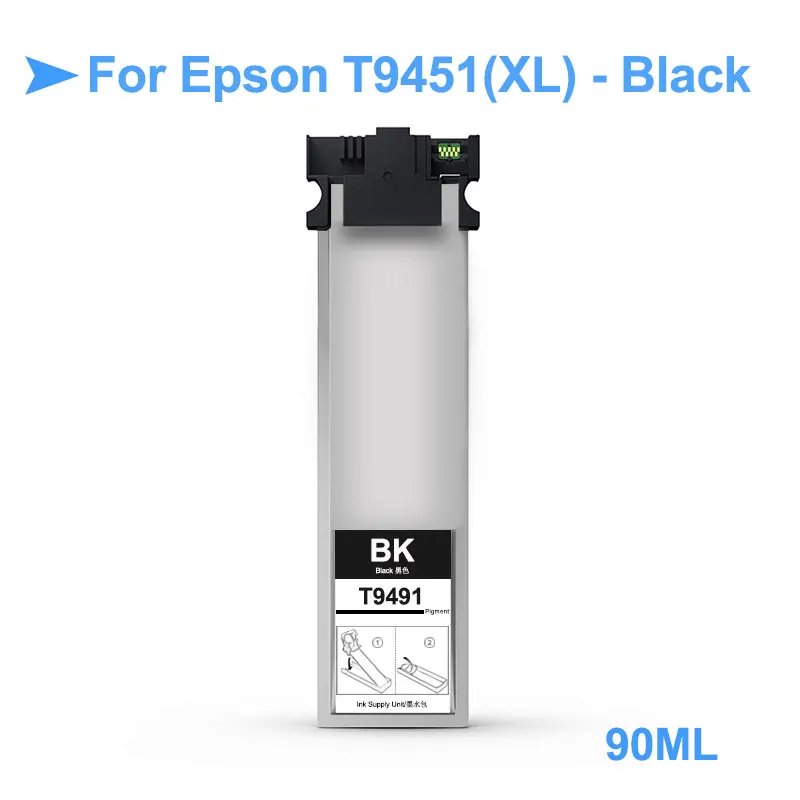 T9491 XL Φ пигментная чернильная сумка с чипом для Epson принтер (Asia Area) T9491XL|Наборы