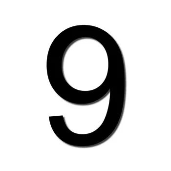 

Customized HOUSE NUMBER Arial 9 Acrylic Large Cool Stylish Modern Gloss Black DIY