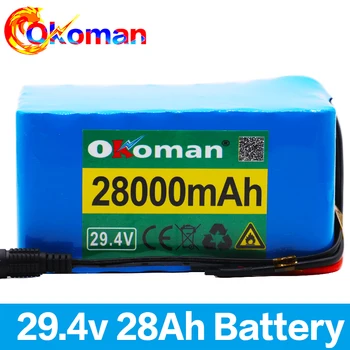 

7S5P 24v 28Ah battery 250w 29.4V 28000mAh lithium-ion battery for wheelchair electric bicycle pack with BMS
