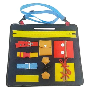 

Children Basic Skills Learning Toy Toddler Wardrobe Teaching Kit Activity Board Learn To Dress Educational Toys For 1-5 Years