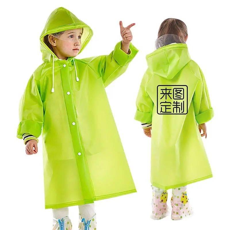 

Environmental Protection Eva Outdoor Brim Polychromatic Children's Raincoat