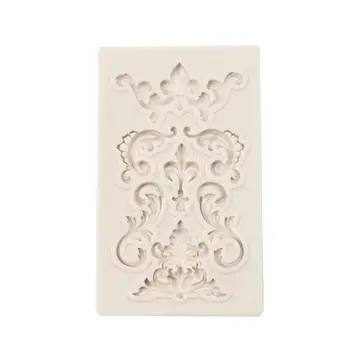 

Vintage Silicone Fondant Mould Relief Baroque Cake Lace Relief Mold Border European Silicone Sugar Flower Mold I4C7