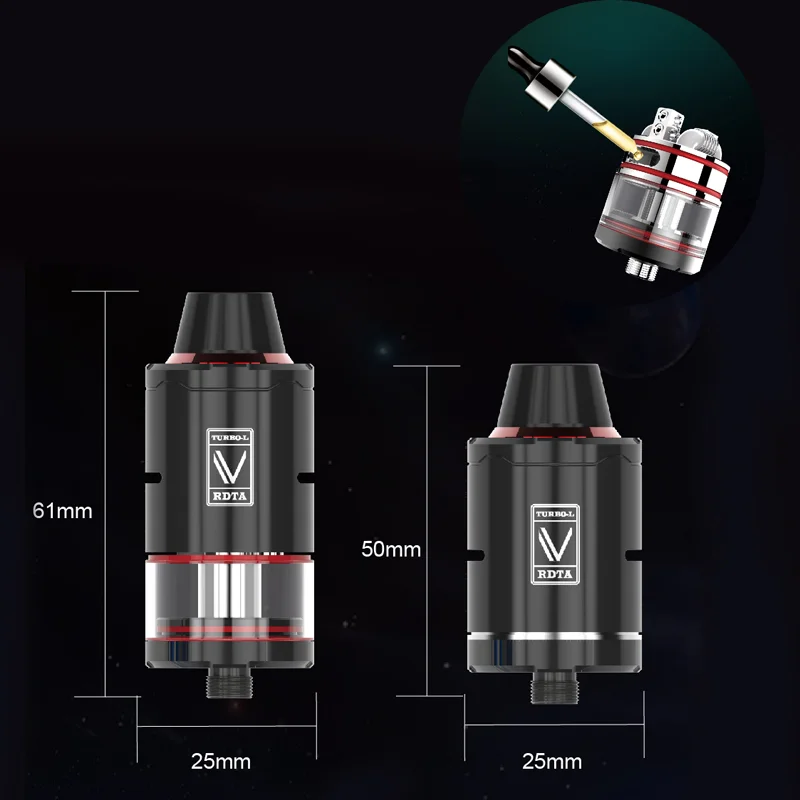 Оригинальный резервуар для электронной сигареты Vaptio Turbo RDTA L с переключателем