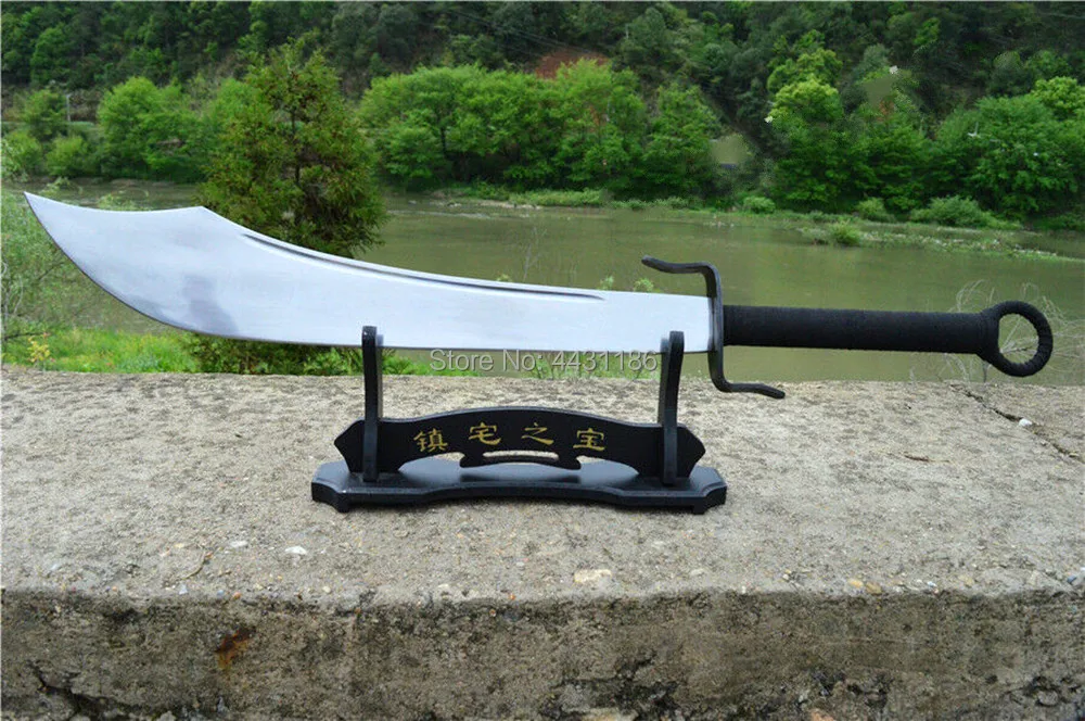 Chinese Tradition Kungfu Broadsword Dao Sword Strong 1090Carbon Steel Blade Sharp Wushu Broad Knife Saber W/Canvas Sheath