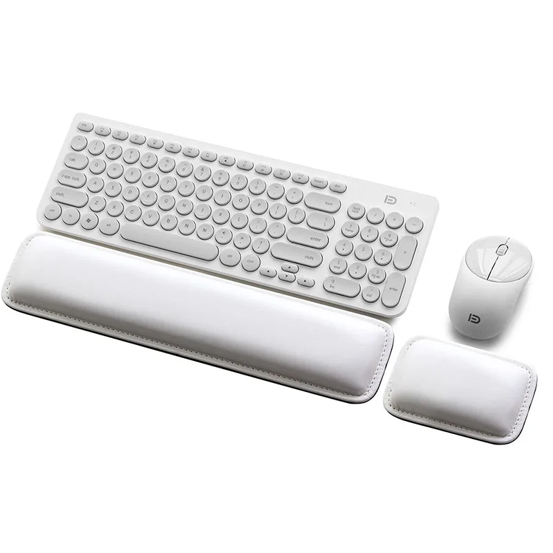 Ergonomic PU Leather Wrist Support & Mouse Mat Set