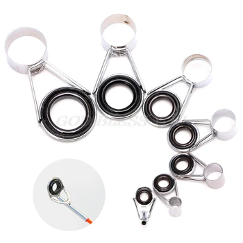 HOT SALE ❤️ 7Pcs Telescopic Fishing Rod Guides Top Ring Set Raft Fishing Repair Accessories Drop Shipping - discount item 17% OFF Sports & Entertainment
