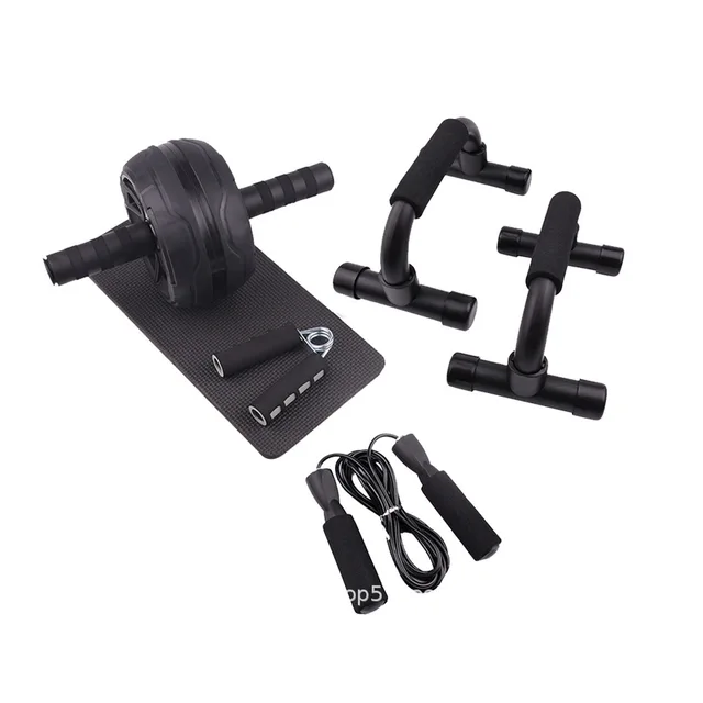 New Green Abdominal Muscle Wheel Combination Set Men and Women Home Thin Waist Exercise Abdominal Muscle Fitness Equipment black
