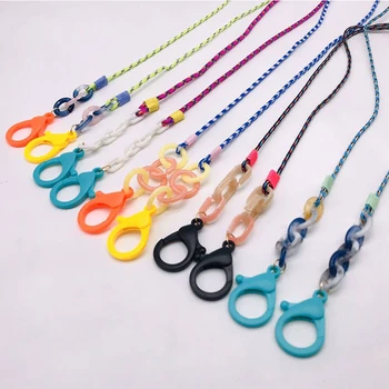

For Strap Accessories Mask Acrylic Chain Lanyard Holder Adjustable Women Necklace Anti-lost Smile Color Candy