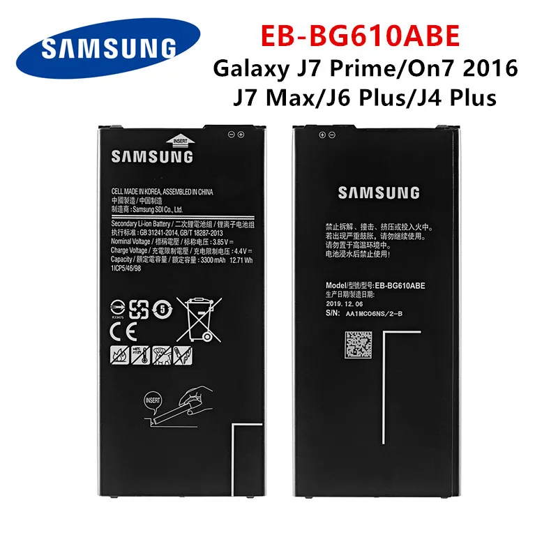 Оригинальная планшетория SAMSUNG 3300 мАч аккумулятор для Samsung Galaxy J6 Plus + EB-BG610ABE/J4 J4PLUS 2018