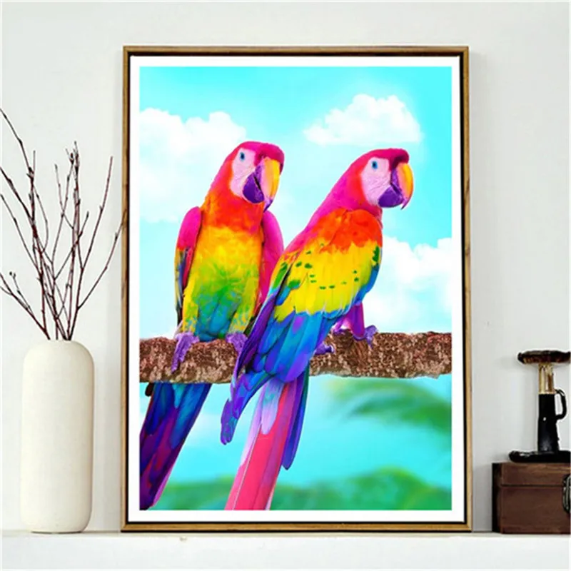 

5D DIY Diamond Painting Full Rhinestone Animal Peacock Bird Flower Diamond Embroidery Cross Stitch Sticker Mosaic Decoration