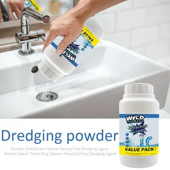 

Powder Sink&Drain Cleaner Strong Pipe Dredging Agent Universal Kitchen Sewer Toilet Plug Cleaner Powerful Pipe Dredging Agent