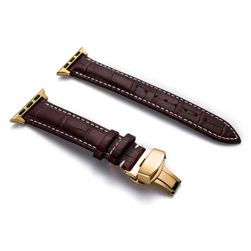 Кожаный ремешок для apple watch band 4 5 44 мм 40 мм iwatch band 42 мм 38 мм apple watch 4 3 2 1 аксессуары браслет с застежкой-бабочкой - Цвет ремешка: 12